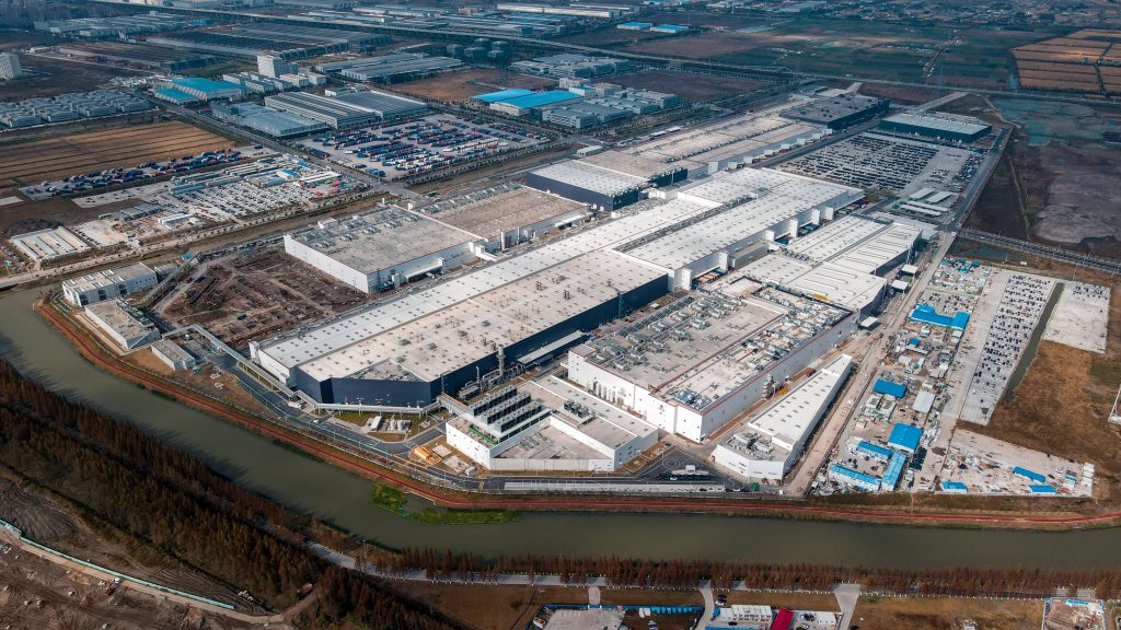 Tesla's factory in Shanghai.