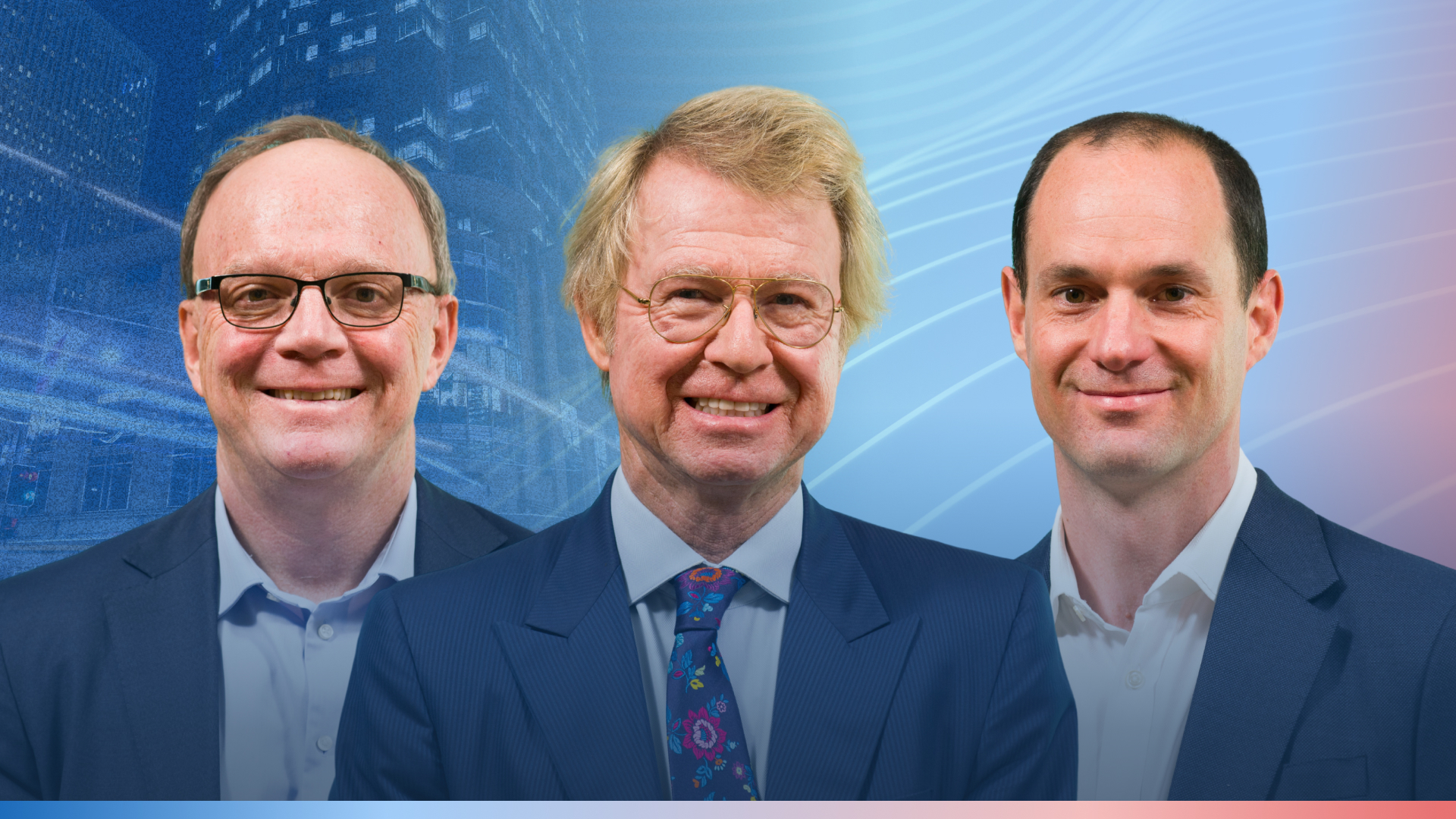 Wilsons Advisory's David Cassidy, AMP's Shane Oliver, and Aaron Binsted of Lazard Asset Management