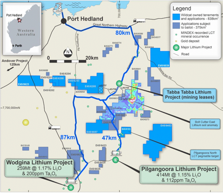 Source: Wildcat Resources announcements