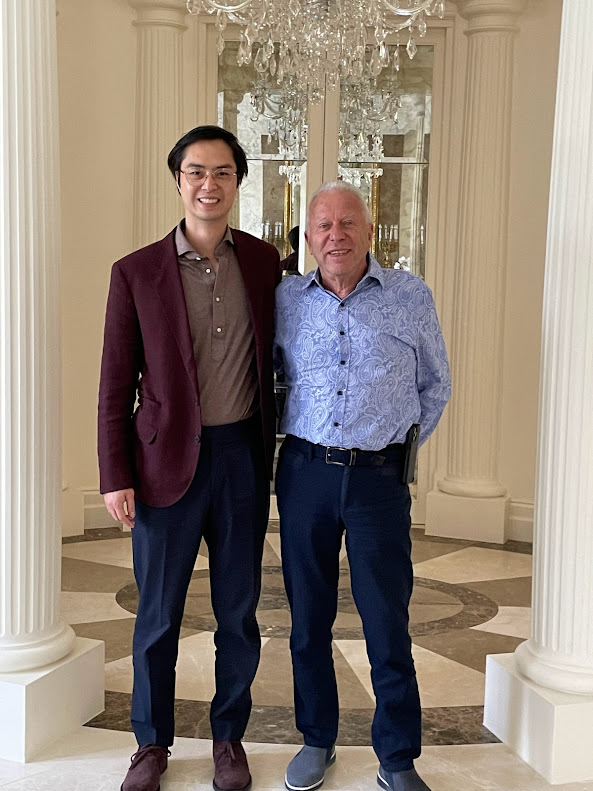 Jack Gance (right) with author Lawrence Lam