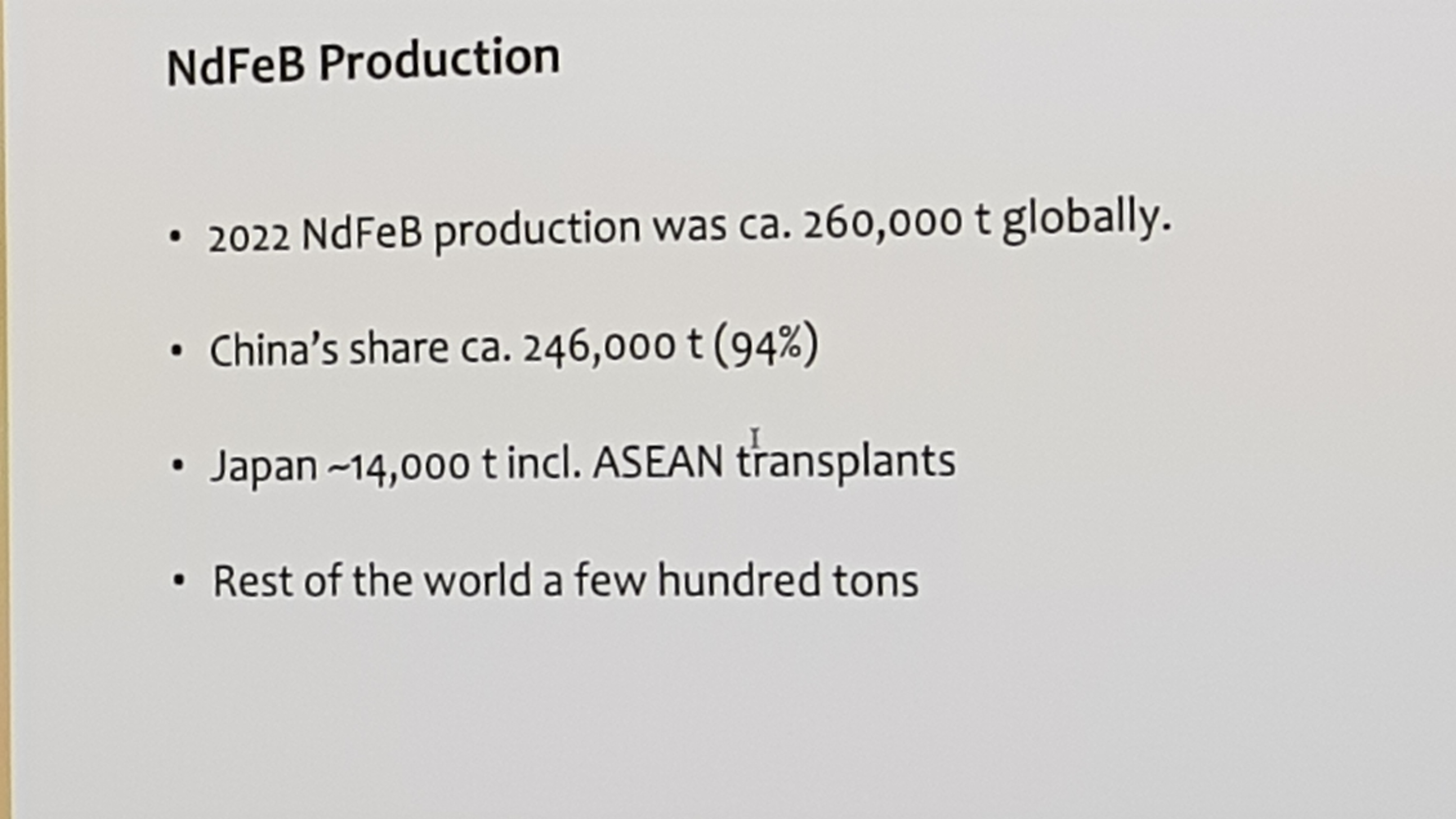 My snap of the key slide from Thomas Kruemmer's presentation to the 2023 ANU REECON. 