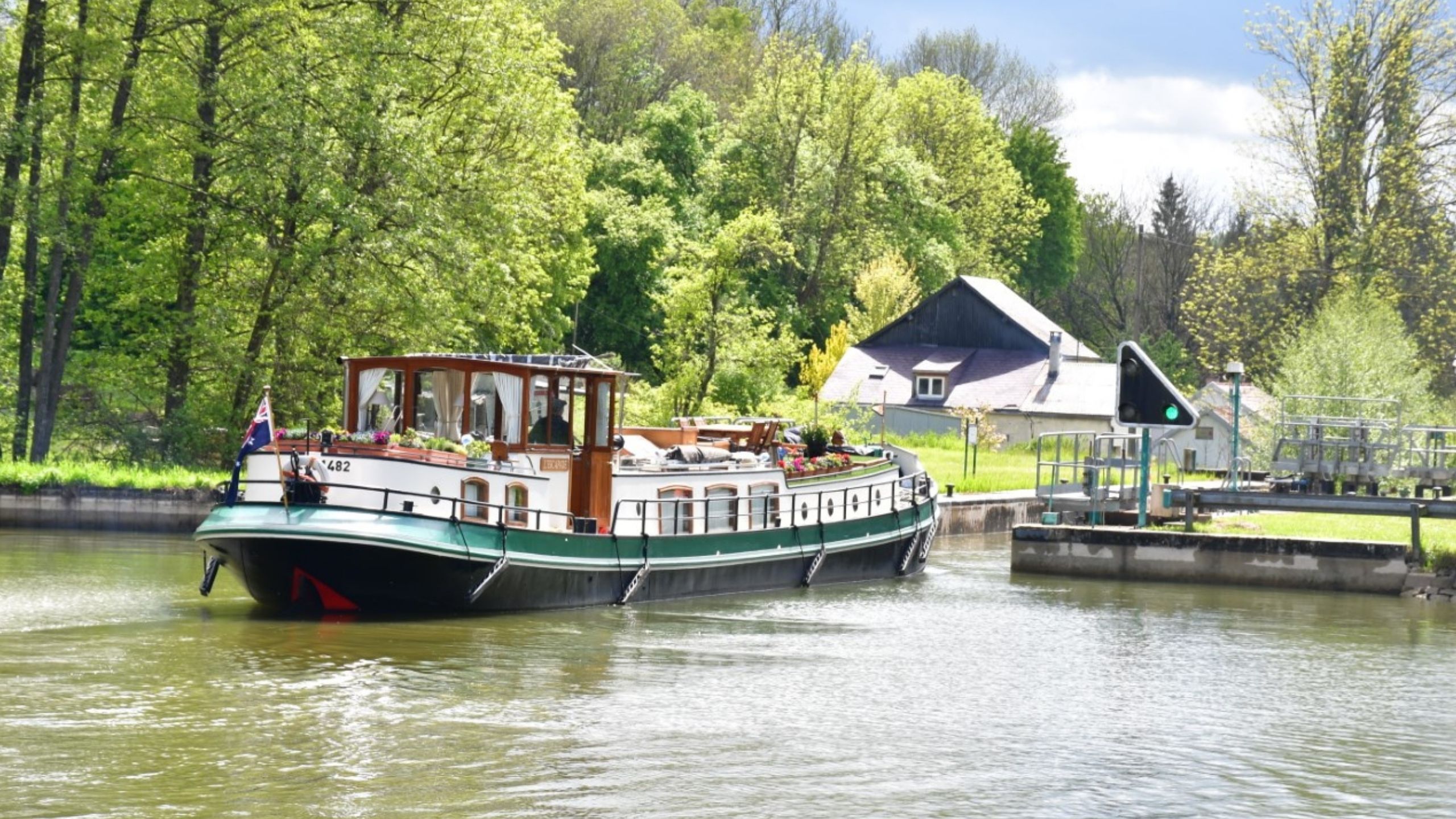 David and his wife's vessel, which has carried them across Europe for the past 10 years. (Source: supplied). 