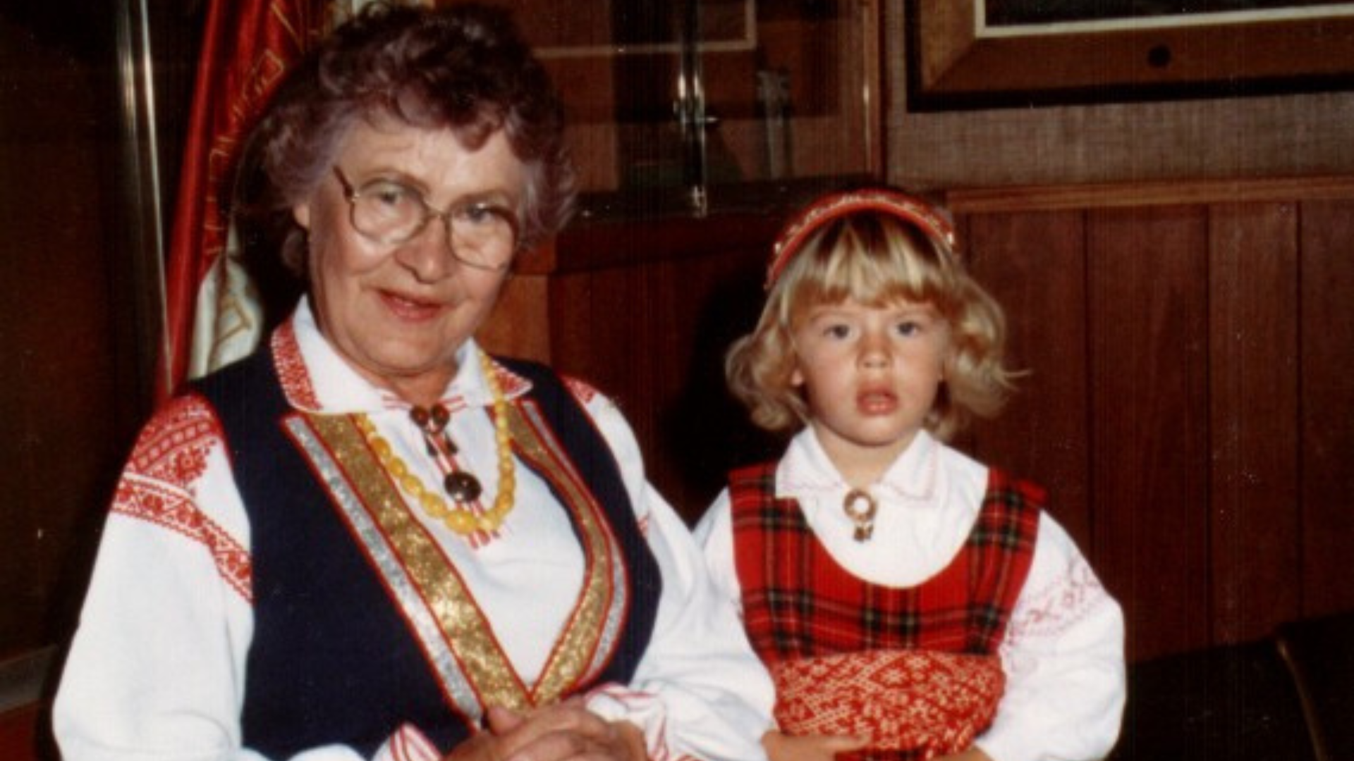 Lel with her Latvian Grandmother. (Source: Supplied) 