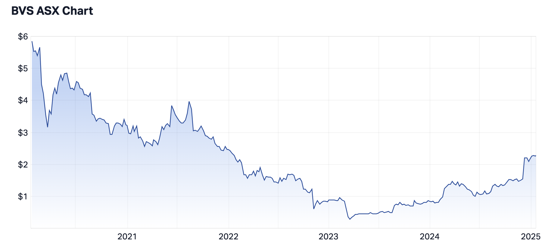 Bravura's share price in recent times. (Source: Market Index)