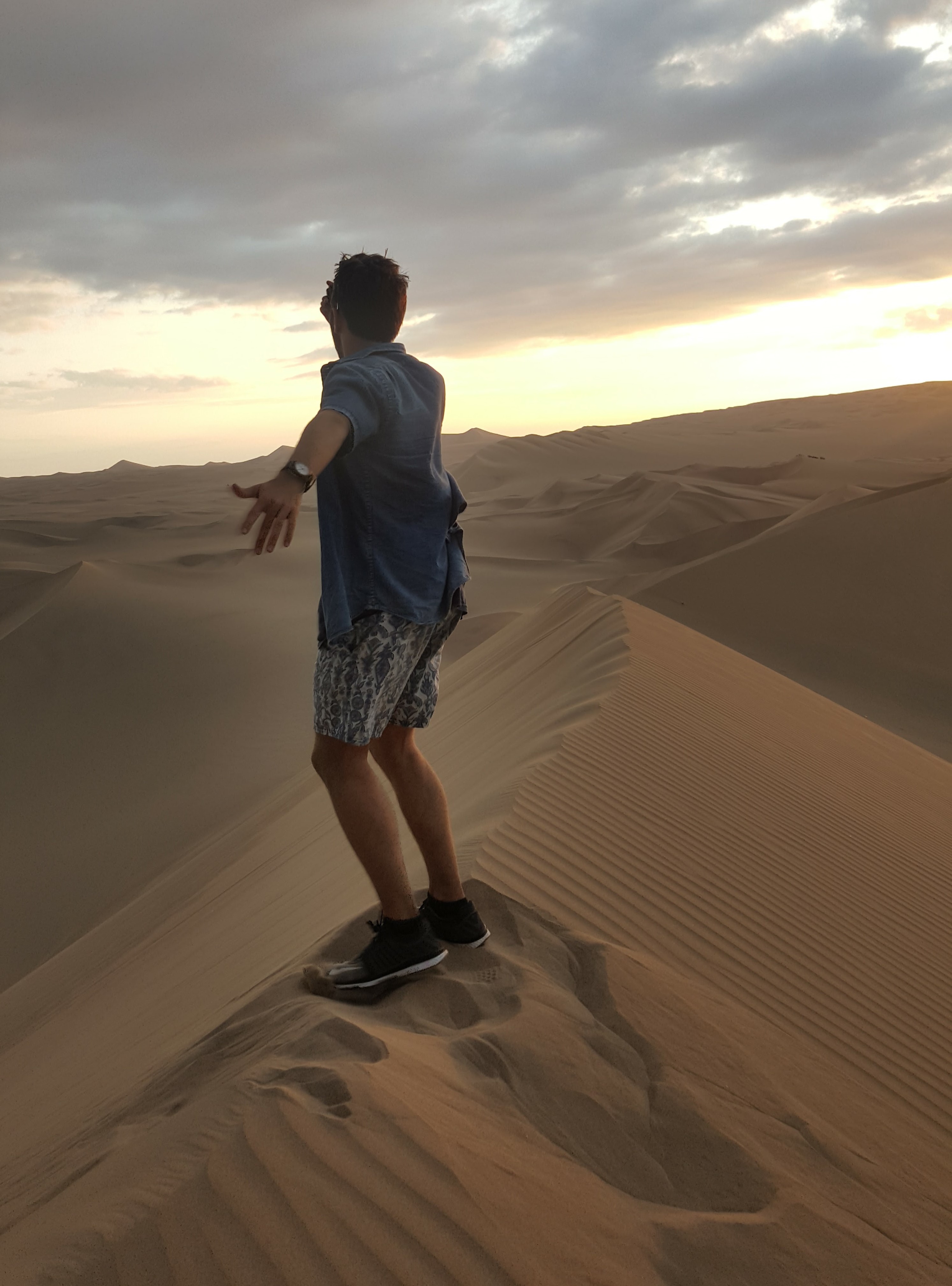 Jackson during his travels to Huacachina Oasis, Peru.