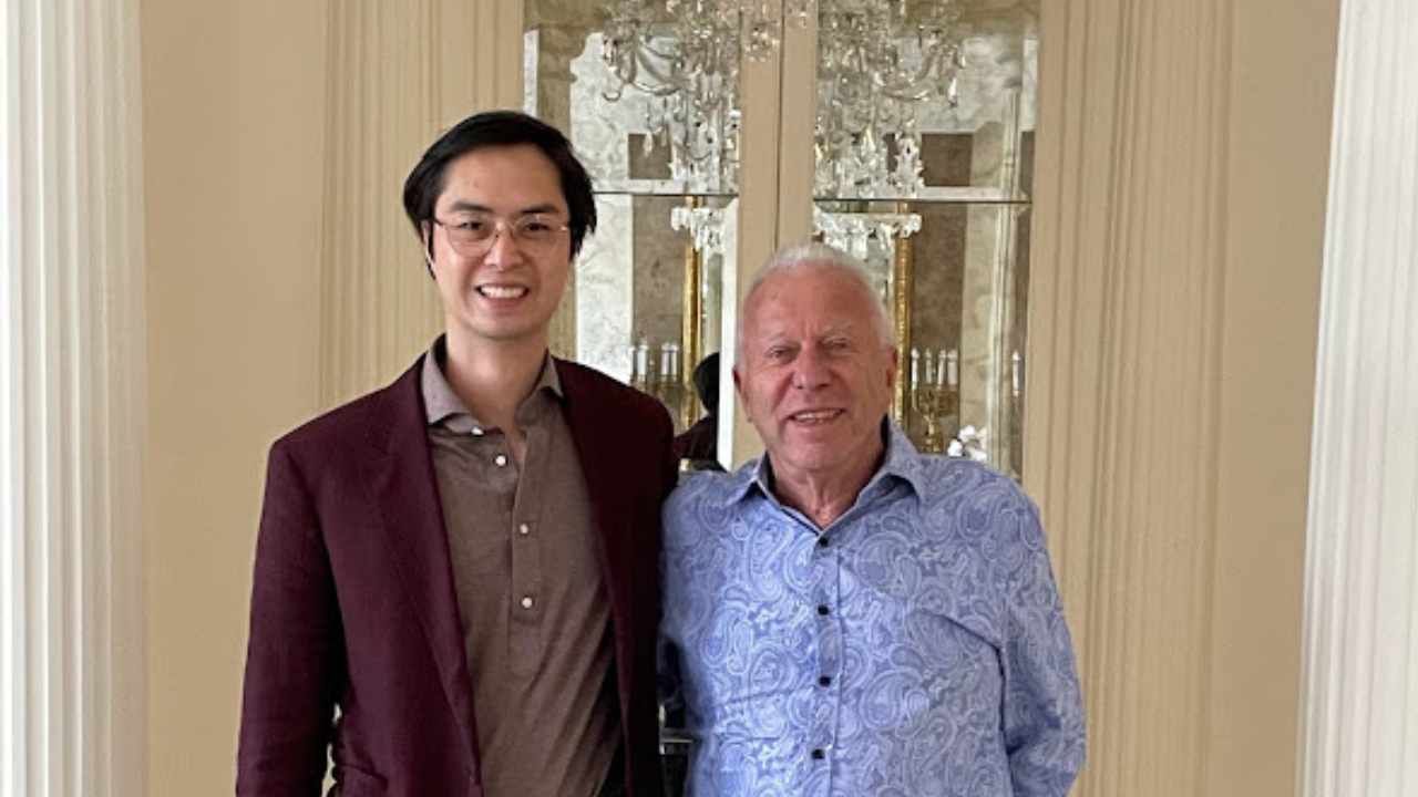 Jack Gance (right) with author Lawrence Lam