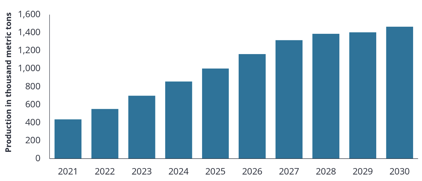 Source: Comisión Chilena del Cobre; Servicio Nacional de Geología y Minería (Chile); Benchmark Minerals, 2020. No forecasts can be guaranteed.