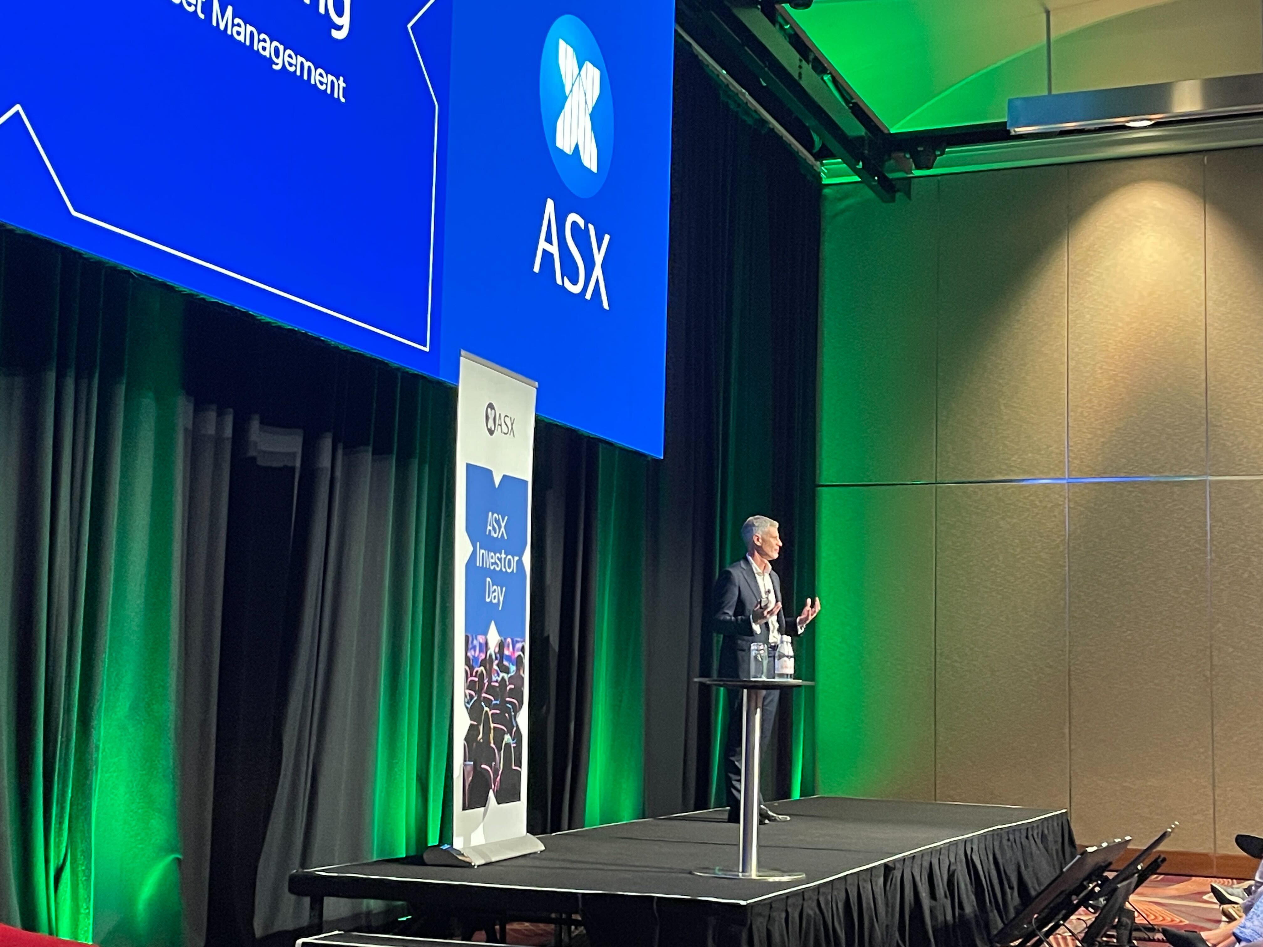 Blair Hannon presenting at the ASX Investor Day in Sydney