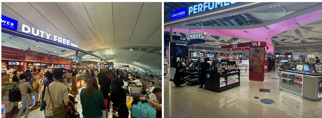 The shift in demand towards local and speciality stores over traditional big brand names and luxury goods was evident in the Suvarnabhumi Airport (BKK) departure terminal.